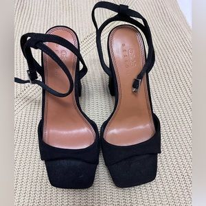Asos Design square toe wide high heels (size 6 wide)